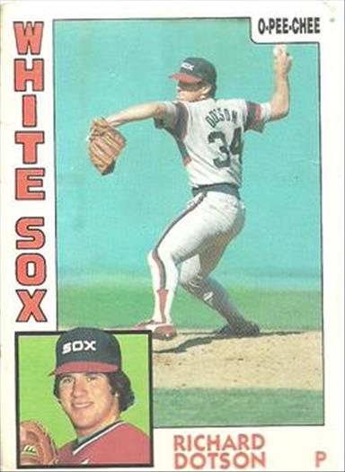 1984 O-Pee-Chee Baseball Cards 024      Richard Dotson